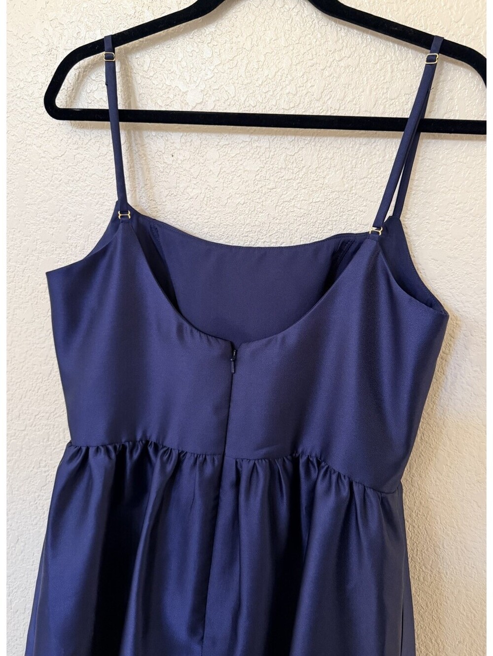 NWT Dessy Collection Sleeveless Satin Gown In Midnight Size 12 $279 - Picture 8 of 10